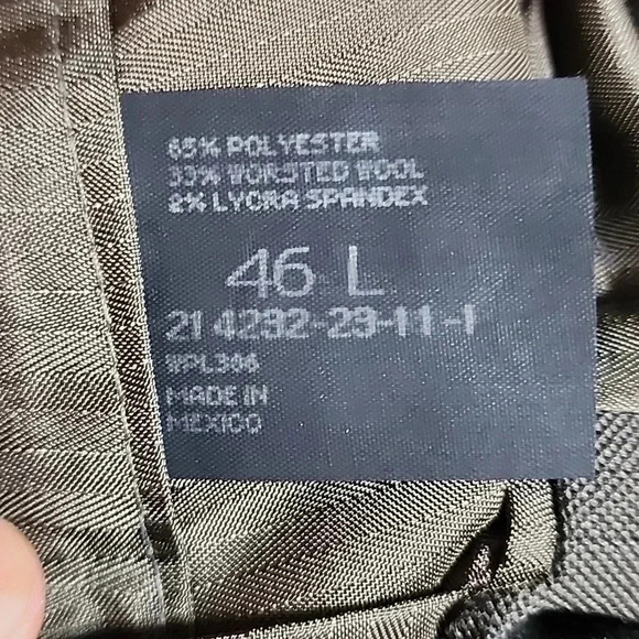 Men's Haggar Black Label Coat, Brown, Size 46L, PreOwned - Picture 6 of 7